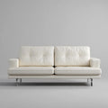 Canapé 2 places blanc en cuir synthétique PU rectangulaire 190 x 85 x 82 cm