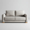 Canapé 2 places droit gris clair 160 x 90 x 85 cm en polyester