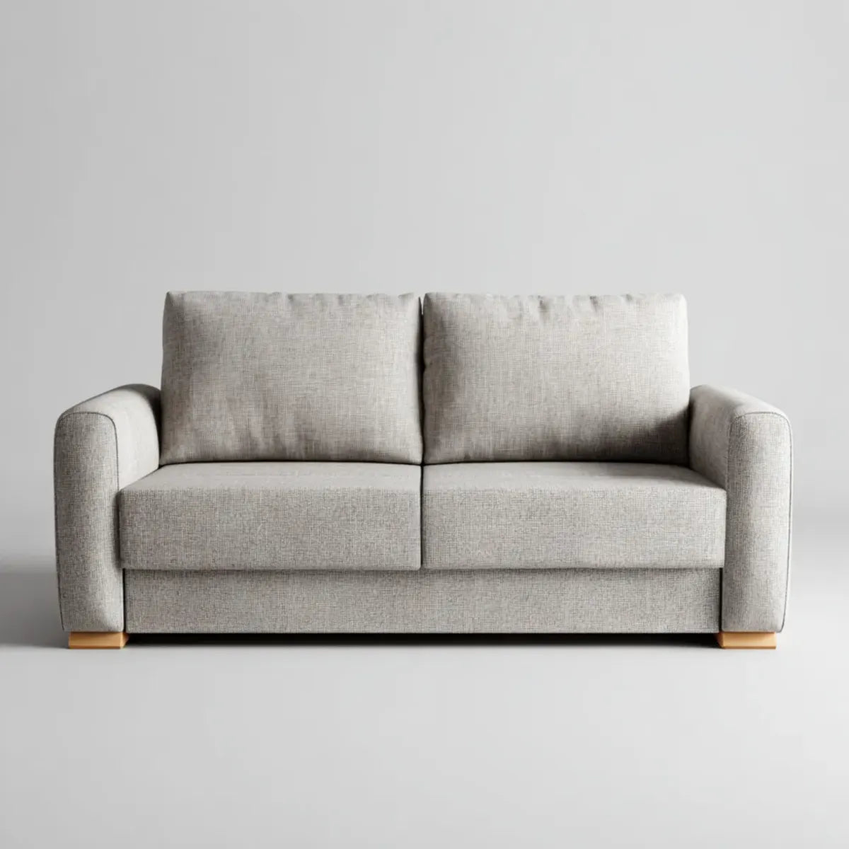 Canapé 2 places droit gris clair 160 x 90 x 85 cm en polyester
